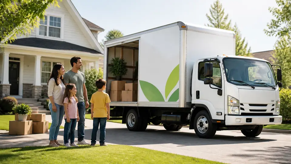 Our signature moving truck, ready to help a local family move into their new home.